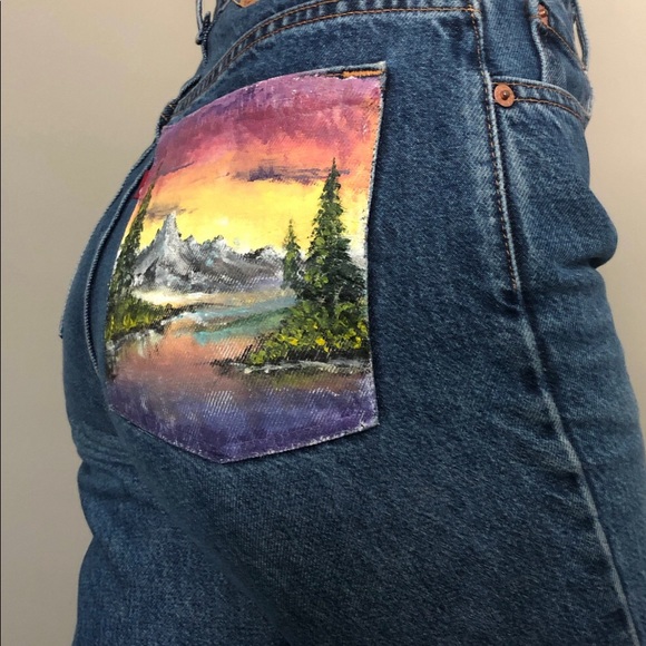 Levi's Denim - Women’s Levi’s Hand Painted Jeans Sz 10 High Waist